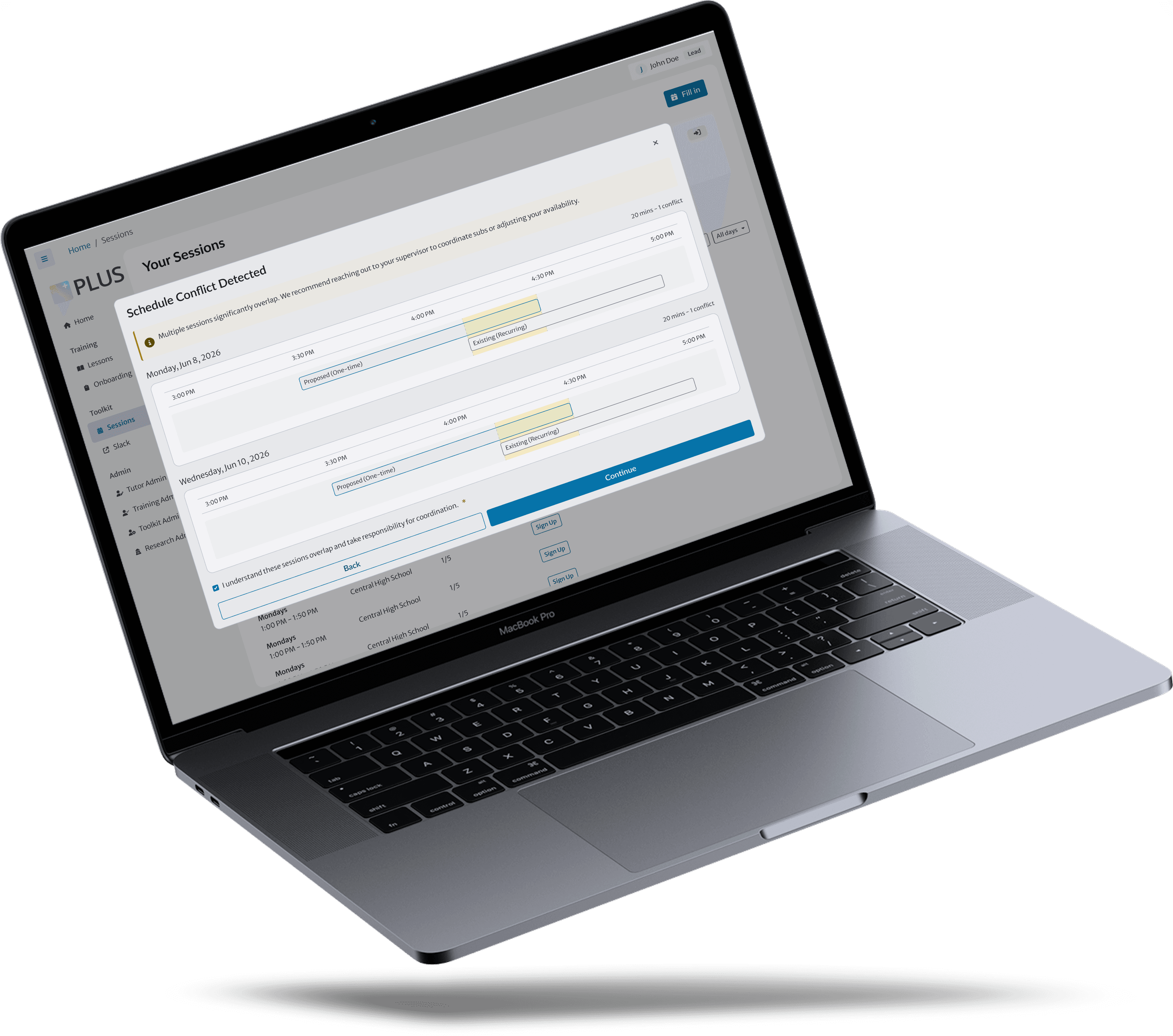 Plus Tutoring — informed scheduling